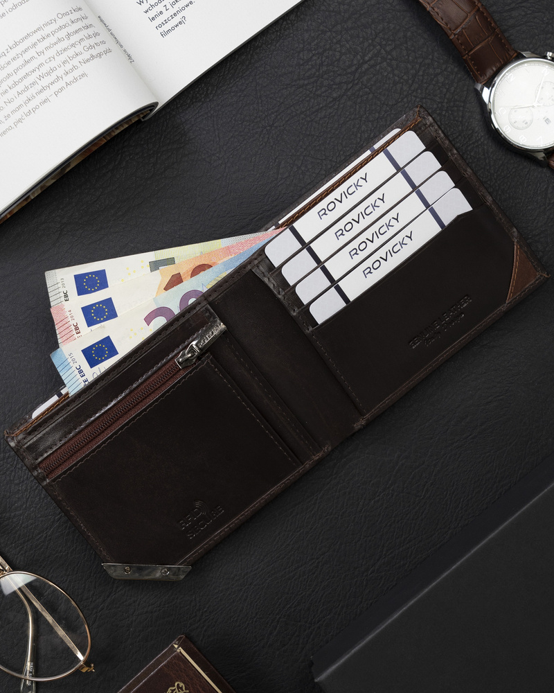 Портмоне мужское Rovicky N993-RVTM-GN-BROWN Портмоне мужское Rovicky N993-RVTM-GN-BROWN