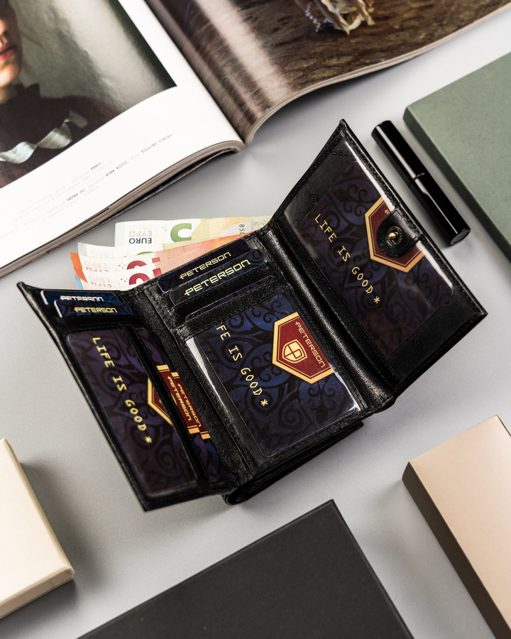 Гаманець жіночий PETERSON PTN-247-BO-Black Гаманець жіночий PETERSON PTN-247-BO-Black