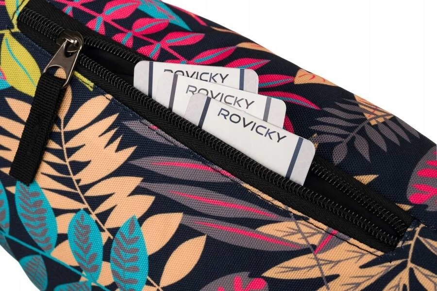 Сумка поясна жіноча Rovicky R-WB27-6800-10 чорно-рожевий Сумка поясна жіноча Rovicky R-WB27-6800-10 чорно-рожевий