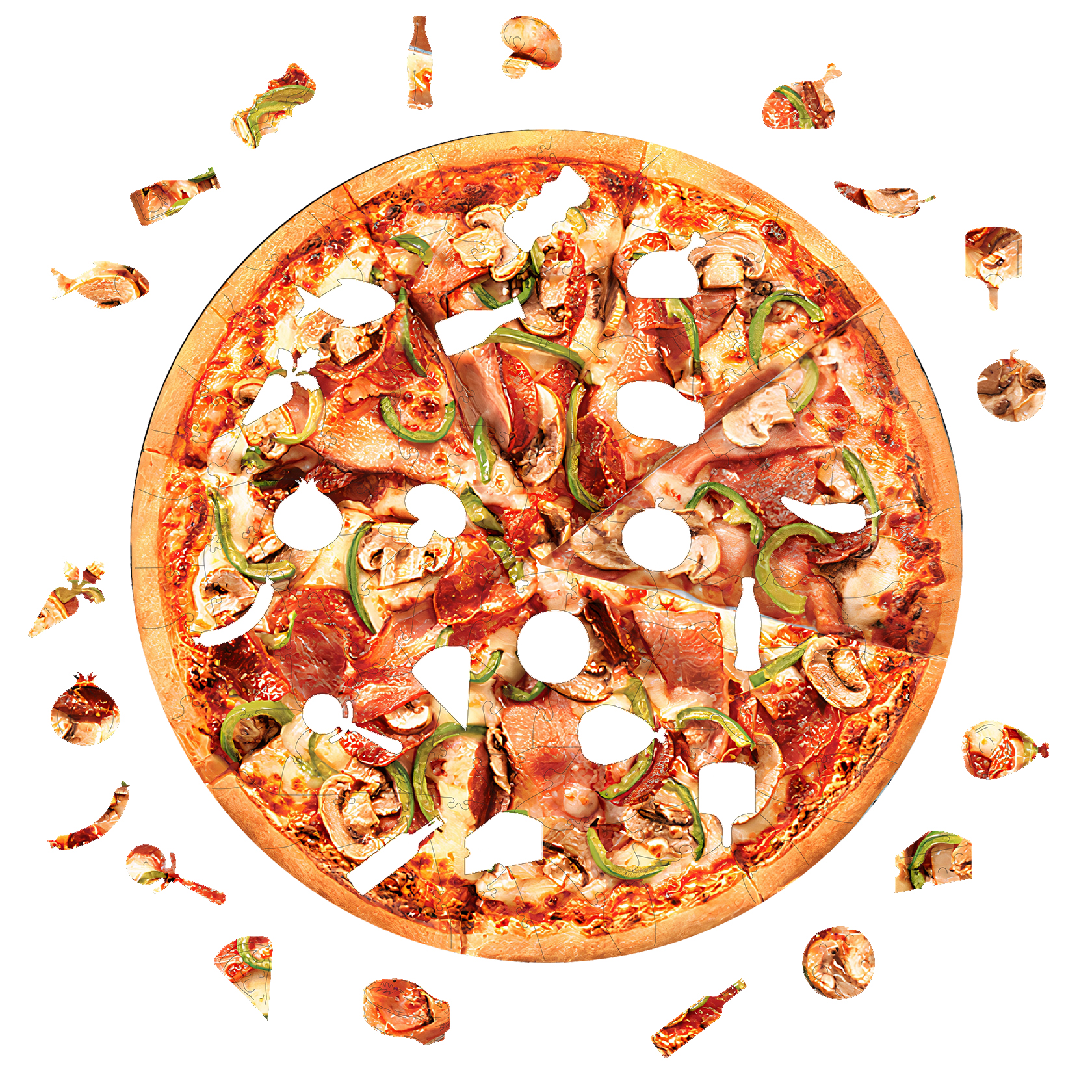Дерев'яний пазл IT`s PIZZA TIME! Час Піци, розмір А3 Дерев'яний пазл IT`s PIZZA TIME! Час Піци, розмір А3