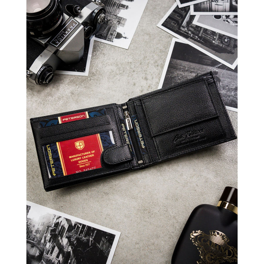 Гаманець чоловічий шкіряний PETERSON PTN-N992-SPDM-Black Гаманець чоловічий шкіряний PETERSON PTN-N992-SPDM-Black