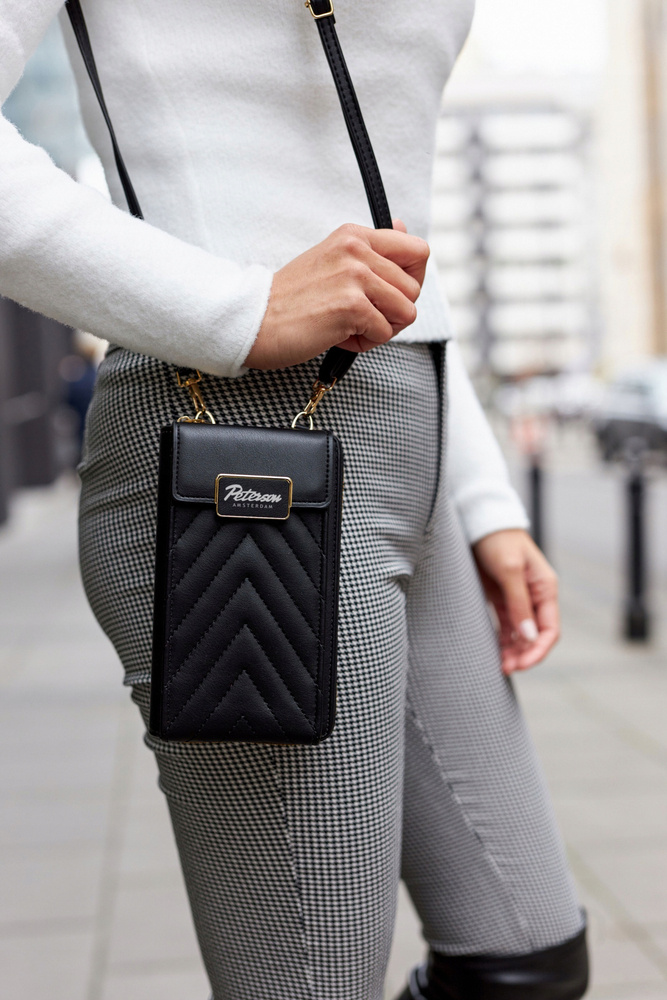 Женская сумка кошелек для телефона через плечо PETERSON PTN-M-10-4796-BLACK Женская сумка кошелек для телефона через плечо PETERSON PTN-M-10-4796-BLACK
