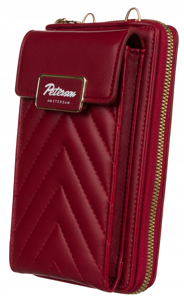 Женская сумка кошелек для телефона через плечо PETERSON PTN-M-10-4802-RED Женская сумка кошелек для телефона через плечо PETERSON PTN-M-10-4802-RED