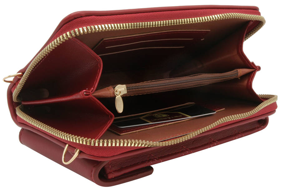 Женская сумка кошелек для телефона через плечо PETERSON PTN-M-10-4802-RED Женская сумка кошелек для телефона через плечо PETERSON PTN-M-10-4802-RED