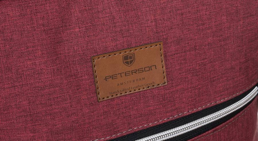 Дорожный рюкзак для ручной клади 40 x 20 x 25 PETERSON PP-BORDO-SILVER Дорожный рюкзак для ручной клади 40 x 20 x 25 PETERSON PP-BORDO-SILVER