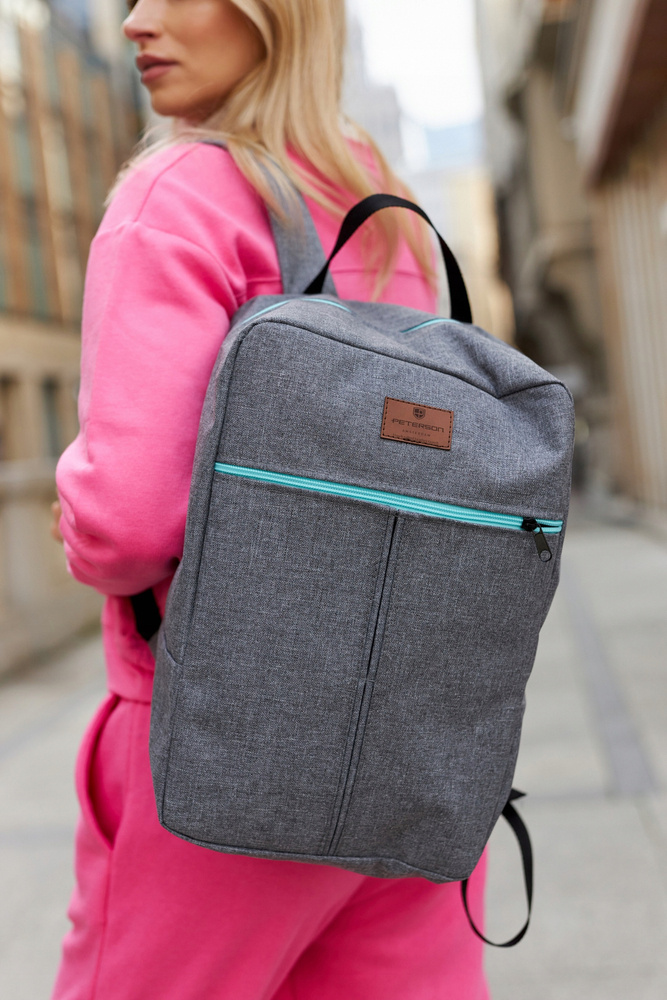 Дорожный рюкзак для ручной клади 40 x 20 x 25 PETERSON PP-GREY-BLUE