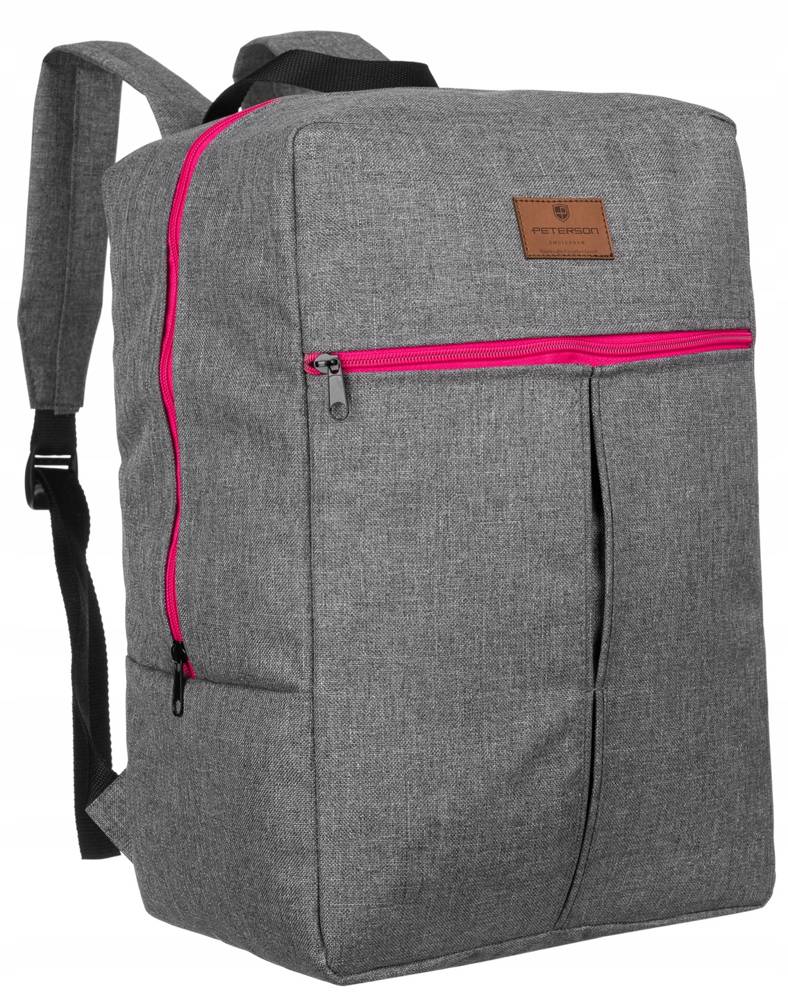 Дорожный рюкзак для ручной клади 40 x 20 x 25 PETERSON PP-GREY-PINK Дорожный рюкзак для ручной клади 40 x 20 x 25 PETERSON PP-GREY-PINK