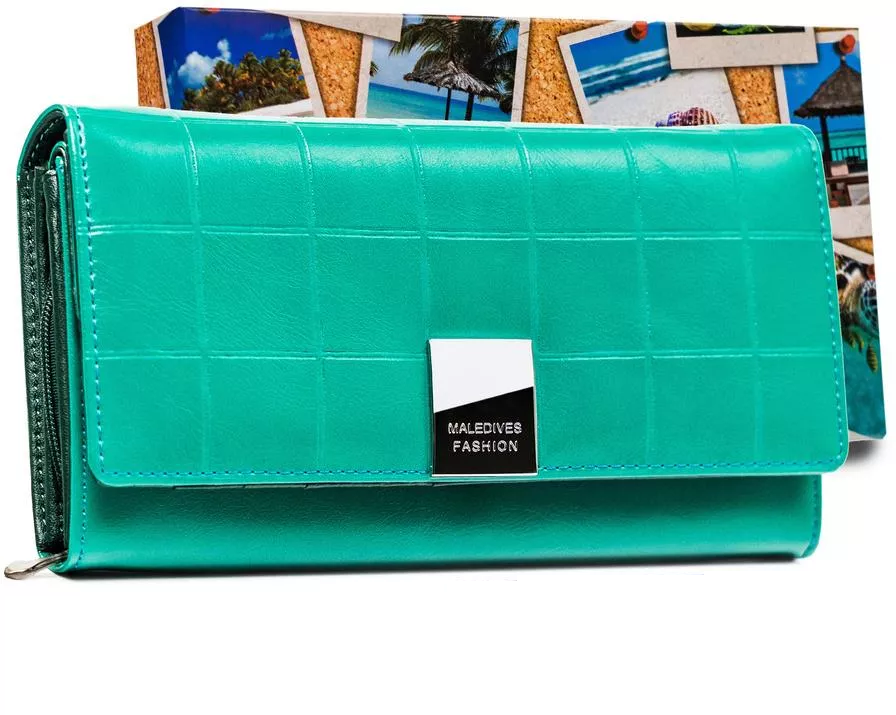 Кошелек женский MALEDIVES M-P28-3-TURQUOISE Кошелек женский MALEDIVES M-P28-3-TURQUOISE