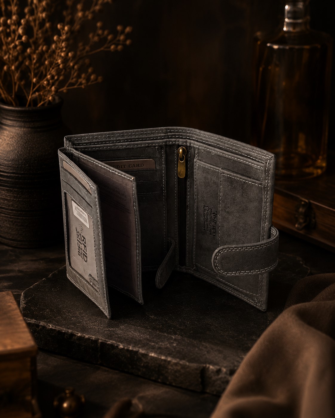 Гаманець чоловічий шкіряний DNK Leather DNK-N4L-CHM чорний Гаманець чоловічий шкіряний DNK Leather DNK-N4L-CHM чорний