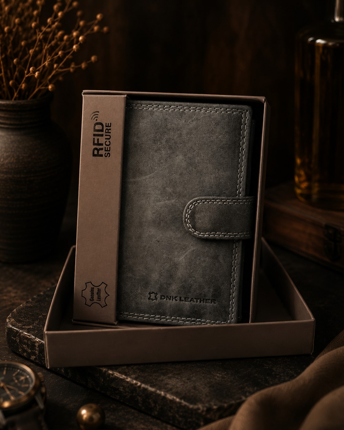 Гаманець чоловічий шкіряний DNK Leather DNK-N4L-CHM чорний Гаманець чоловічий шкіряний DNK Leather DNK-N4L-CHM чорний