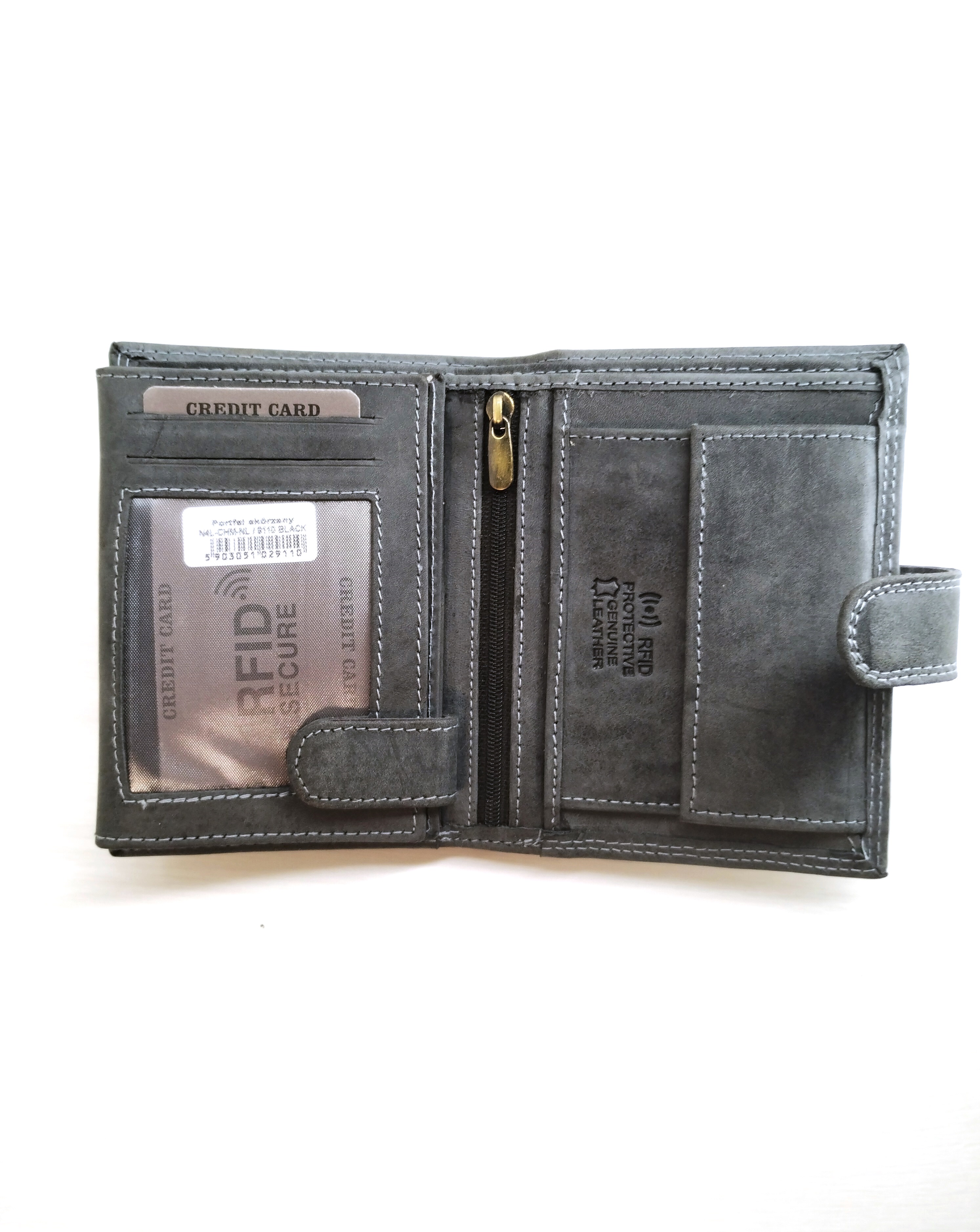 Гаманець чоловічий шкіряний DNK Leather DNK-N4L-CHM чорний Гаманець чоловічий шкіряний DNK Leather DNK-N4L-CHM чорний
