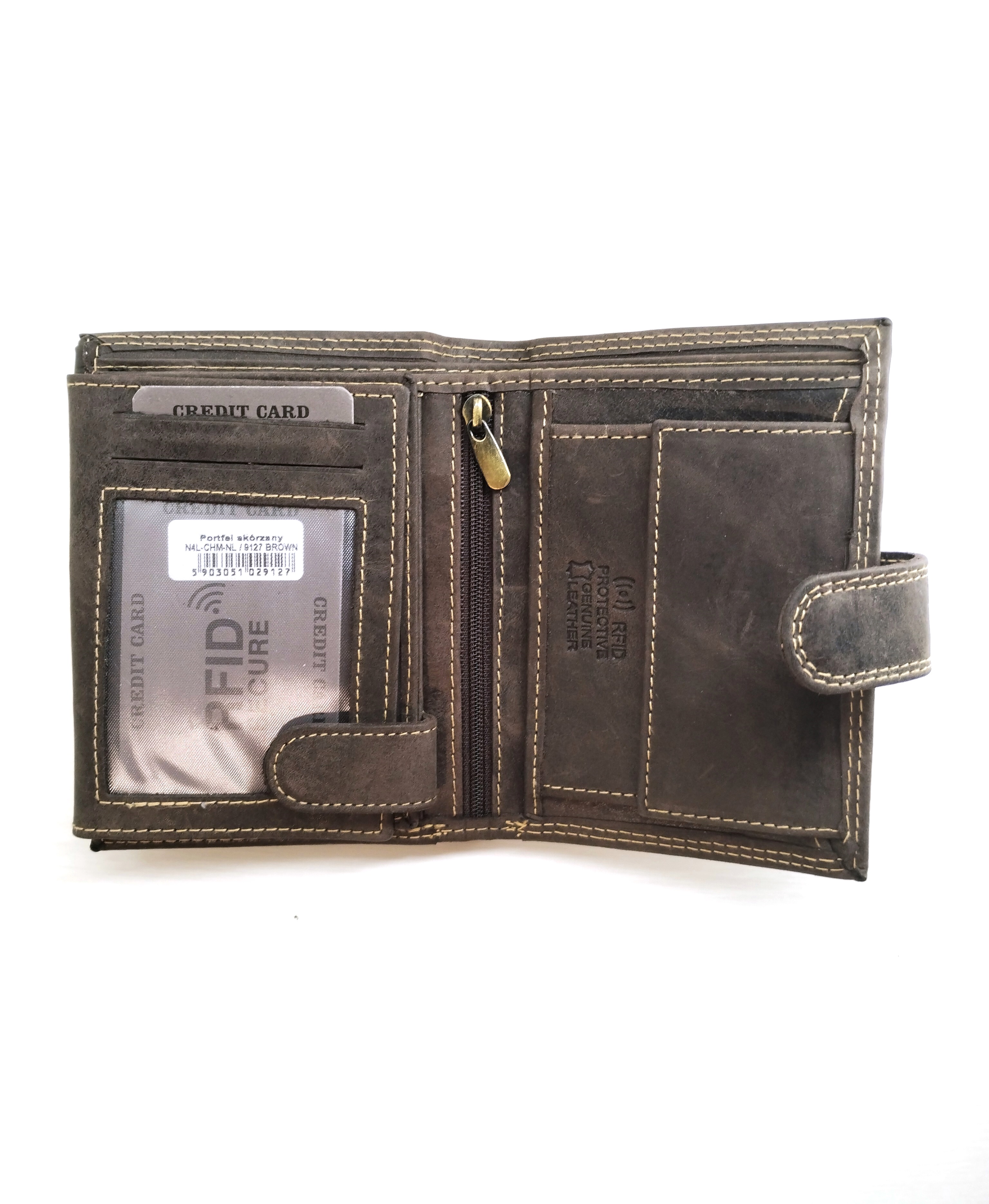Гаманець чоловічий шкіряний DNK Leather DNK-N4L-CHM коричневий Гаманець чоловічий шкіряний DNK Leather DNK-N4L-CHM коричневий