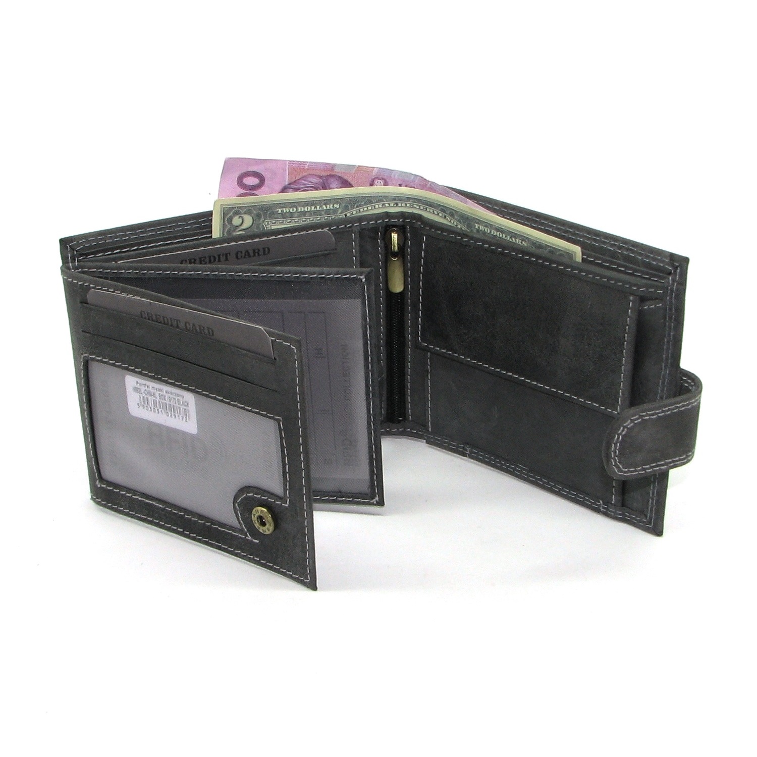 Кошелек мужской DNK Leather N992L-CHM черный Кошелек мужской DNK Leather N992L-CHM черный