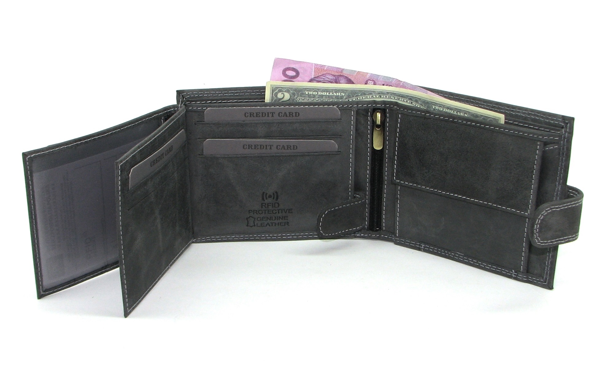 Кошелек мужской DNK Leather N992L-CHM черный Кошелек мужской DNK Leather N992L-CHM черный