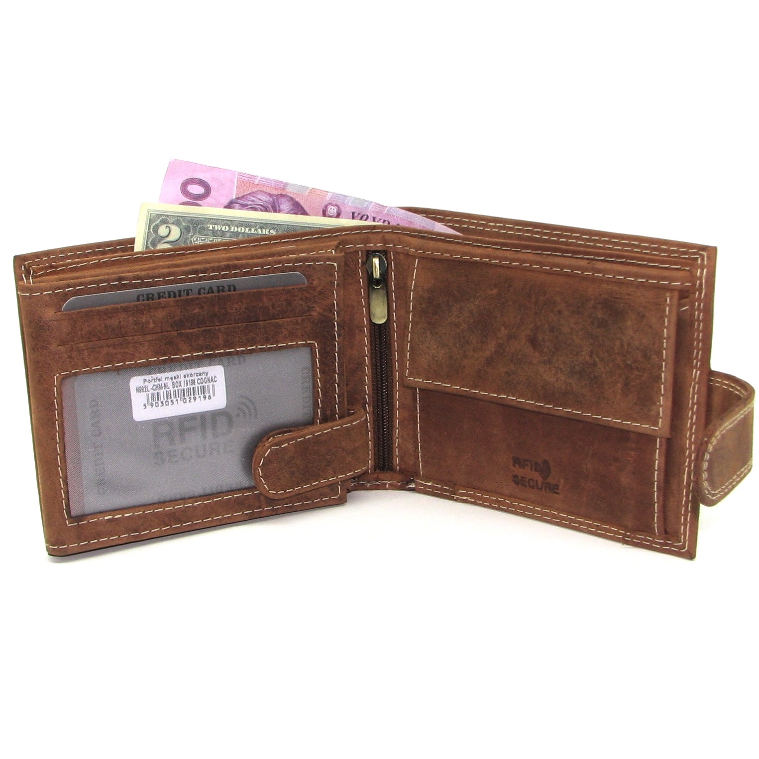 Кошелек мужской DNK Leather N992L-CHM-P светло-коричневый Кошелек мужской DNK Leather N992L-CHM-P светло-коричневый