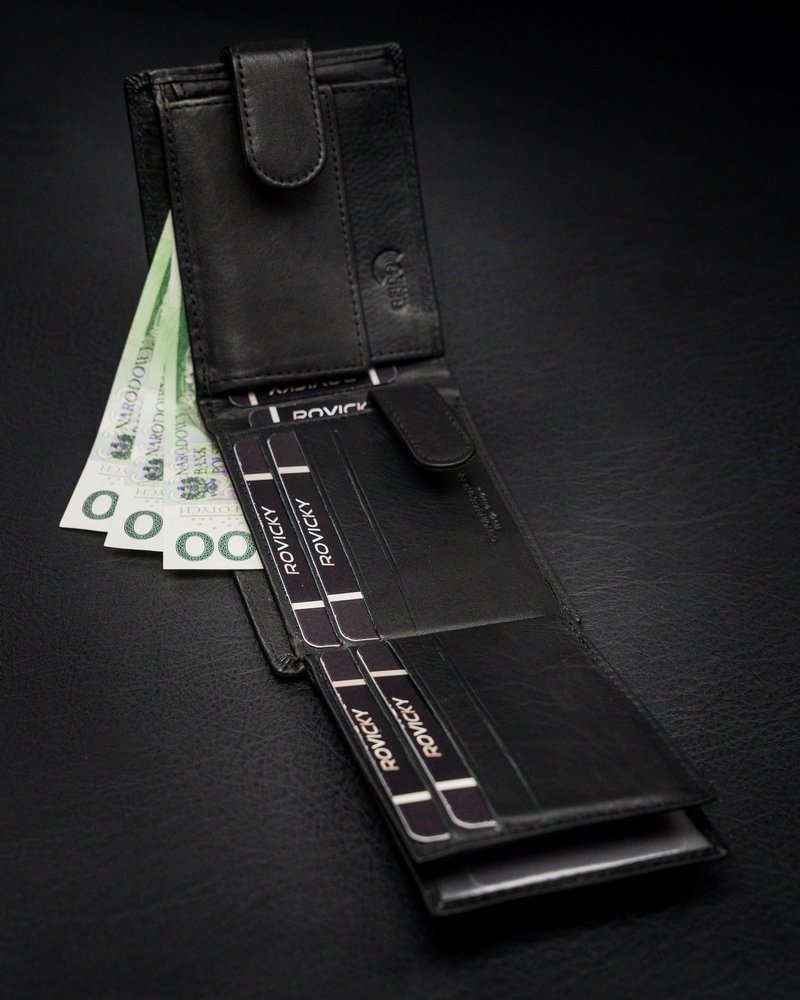 Кошелек мужской Rovicky N05L-PZ-CCR-BLACK Кошелек мужской Rovicky N05L-PZ-CCR-BLACK