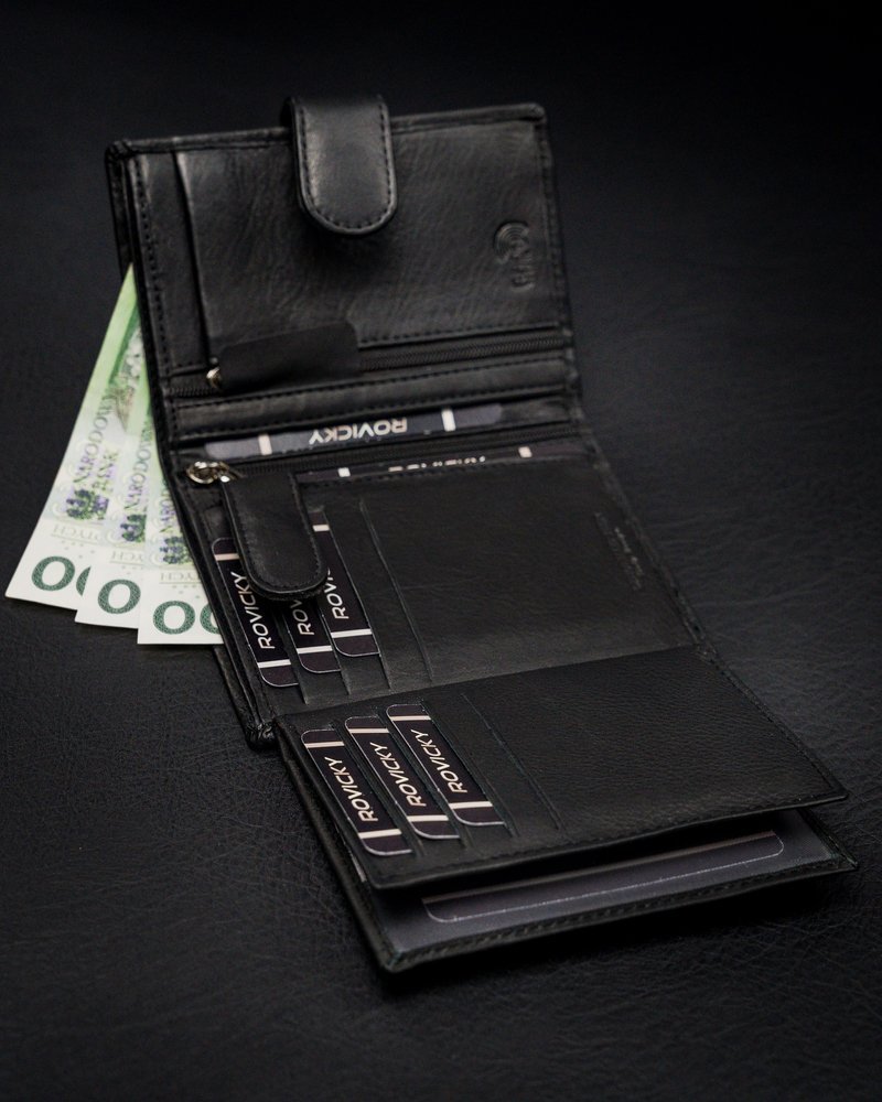 Кошелек мужской Rovicky N575L-PZ-CCR-BLACK Кошелек мужской Rovicky N575L-PZ-CCR-BLACK