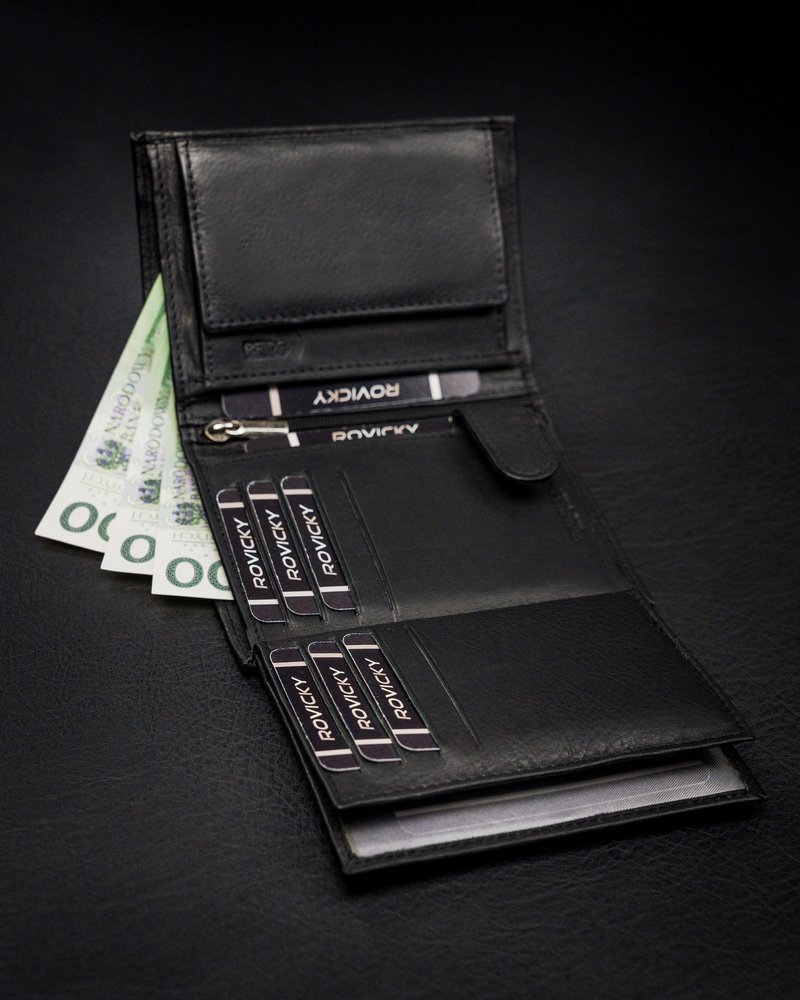 Кошелек мужской Rovicky N62L-PZ-CCR-BLACK Кошелек мужской Rovicky N62L-PZ-CCR-BLACK