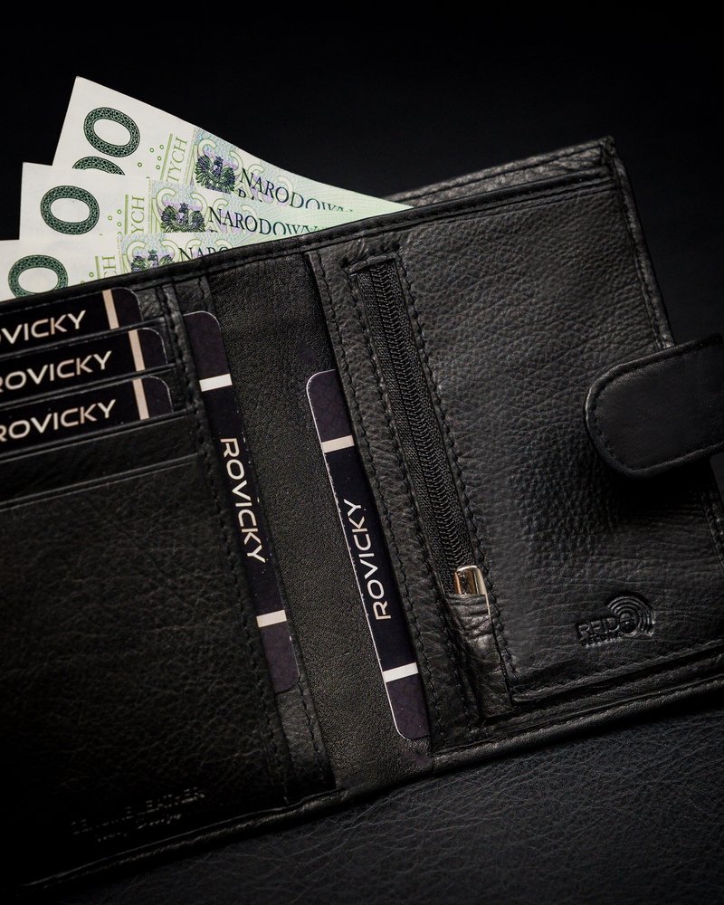 Кошелек мужской Rovicky N74L-PZ-CCR-BLACK Кошелек мужской Rovicky N74L-PZ-CCR-BLACK