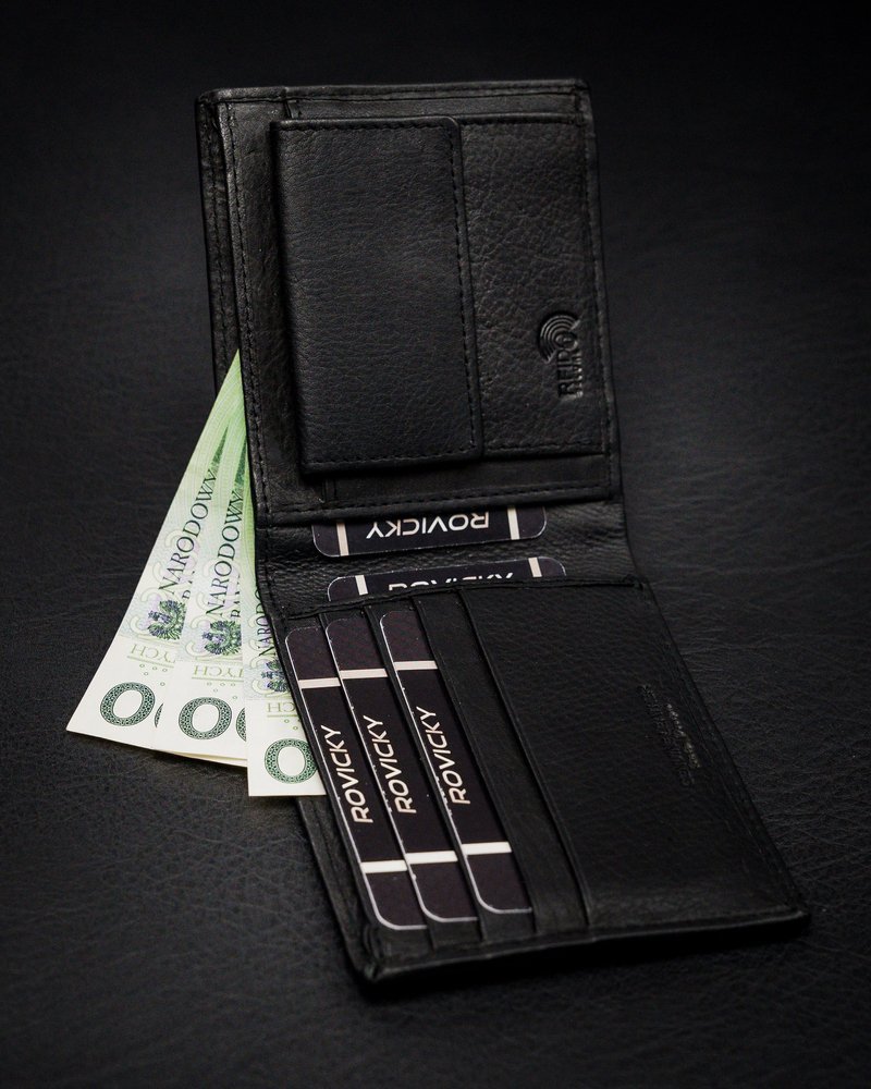 Кошелек мужской Rovicky N8824-PZ-CCR-BLACK Кошелек мужской Rovicky N8824-PZ-CCR-BLACK