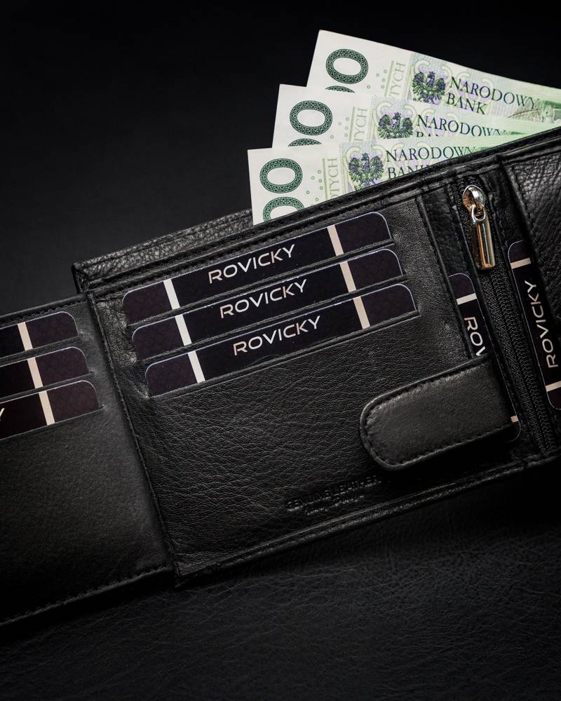 Кошелек мужской Rovicky N992-PZ-CCR-BLACK Кошелек мужской Rovicky N992-PZ-CCR-BLACK