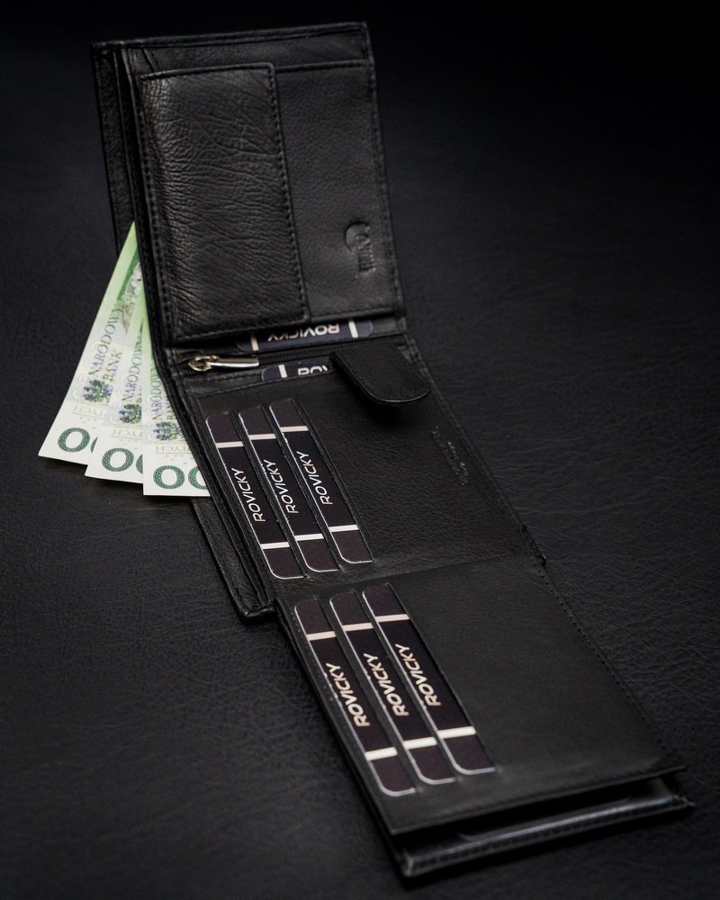 Кошелек мужской Rovicky N992-PZ-CCR-BLACK Кошелек мужской Rovicky N992-PZ-CCR-BLACK