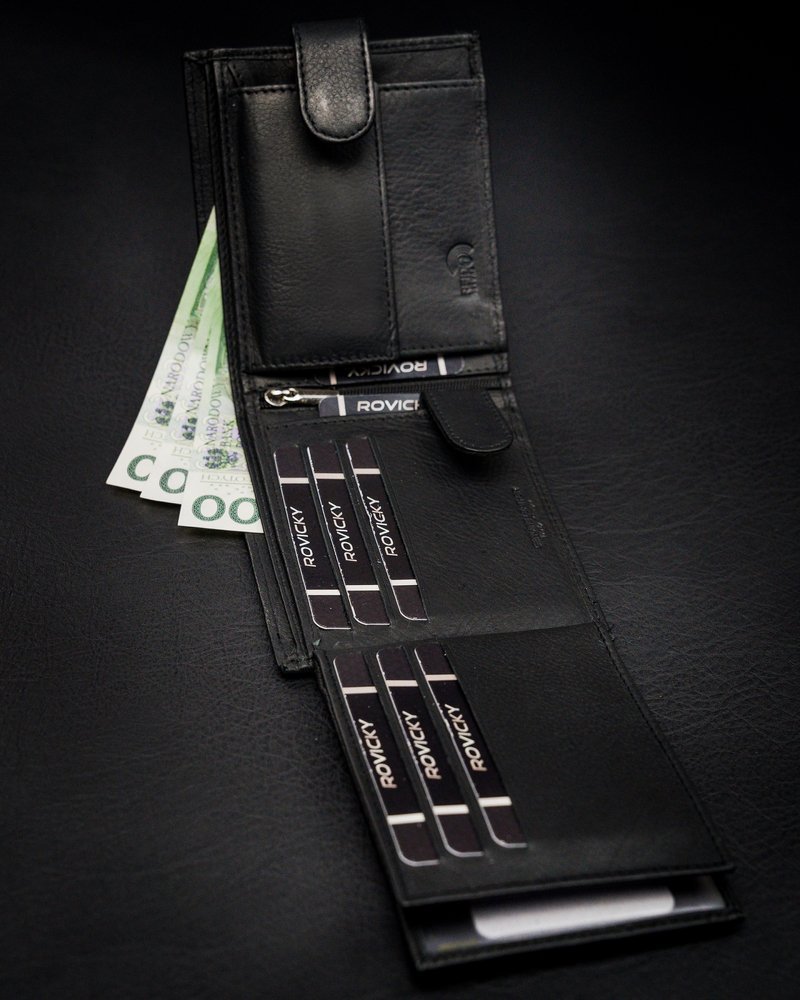 Кошелек мужской Rovicky N992L-PZ-CCR-BLACK Кошелек мужской Rovicky N992L-PZ-CCR-BLACK