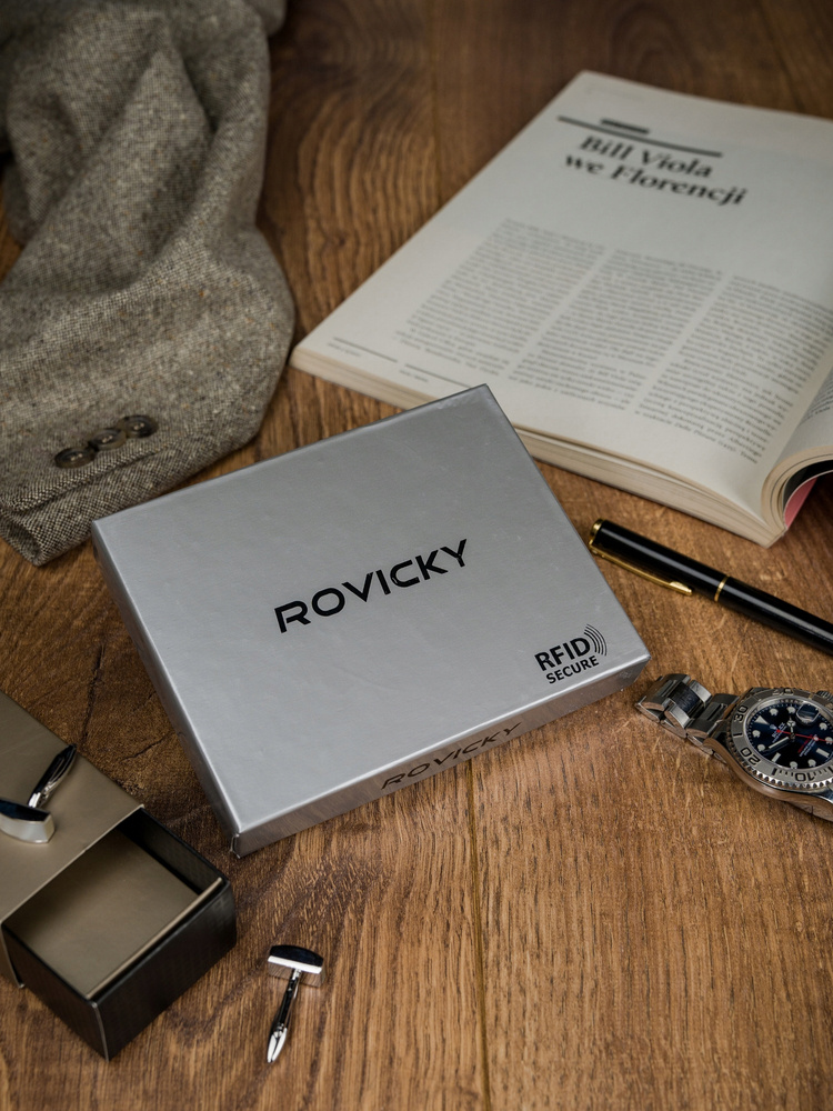 Кошелек мужской Rovicky N992L-RVT-BROWN Кошелек мужской Rovicky N992L-RVT-BROWN