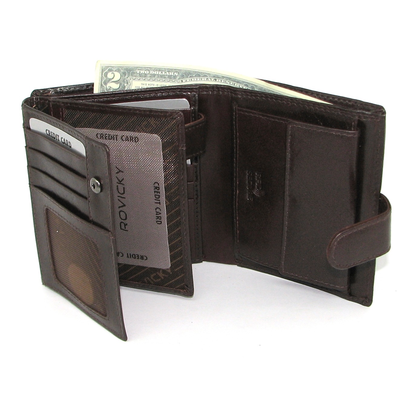 Кошелек мужской Rovicky PC-102L-BAR-BROWN Кошелек мужской Rovicky PC-102L-BAR-BROWN