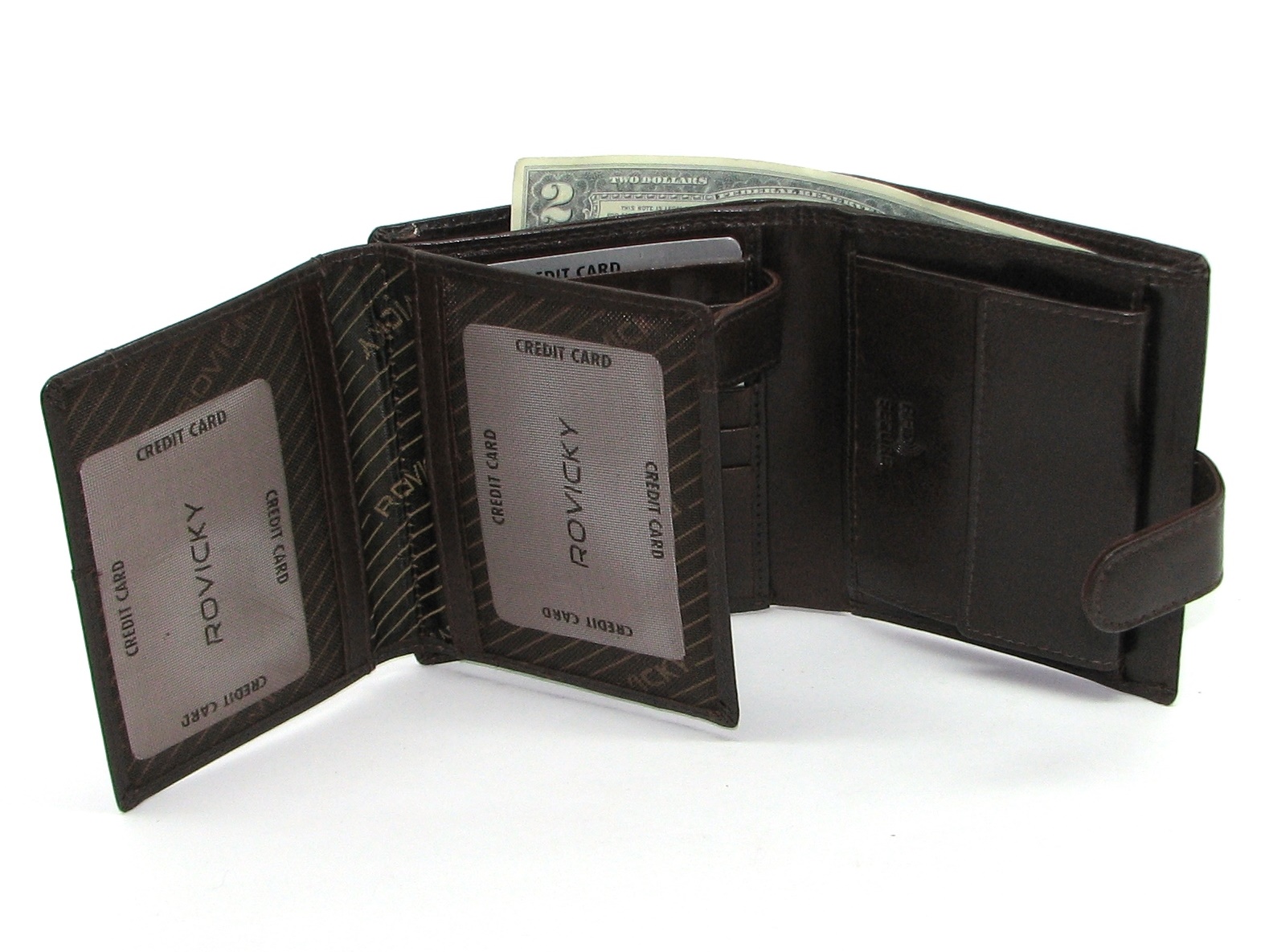 Кошелек мужской Rovicky PC-102L-BAR-BROWN Кошелек мужской Rovicky PC-102L-BAR-BROWN