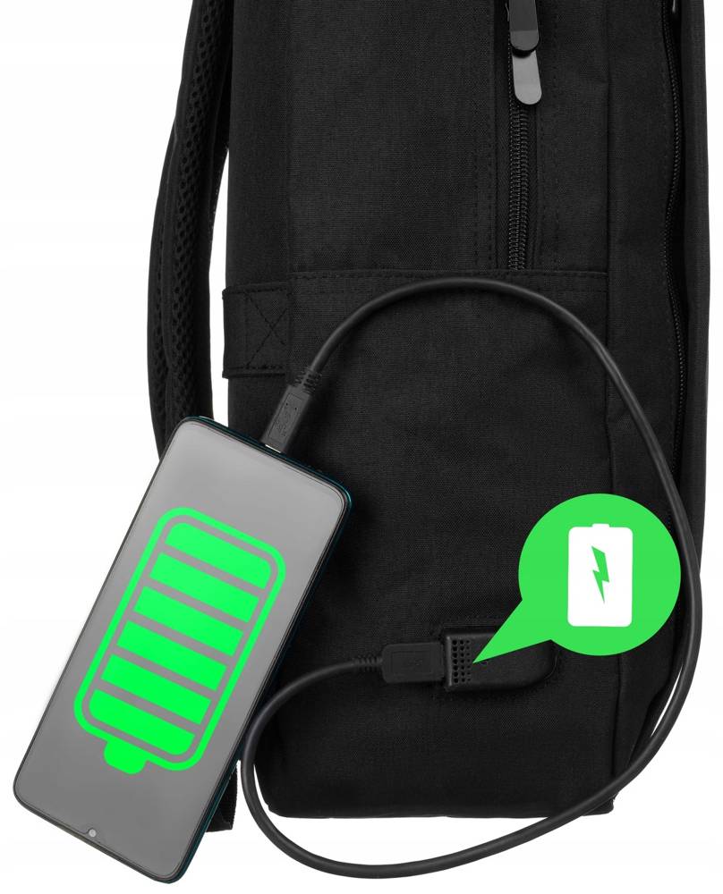 Рюкзак PETERSON PTN-BPP-02-BLACK с портом USB для зарядки Рюкзак PETERSON PTN-BPP-02-BLACK с портом USB для зарядки