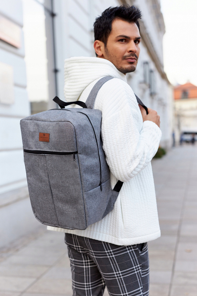 Дорожный рюкзак для ручной клади 40 x 20 x 25 PETERSON PP-GREY-BLACK Дорожный рюкзак для ручной клади 40 x 20 x 25 PETERSON PP-GREY-BLACK