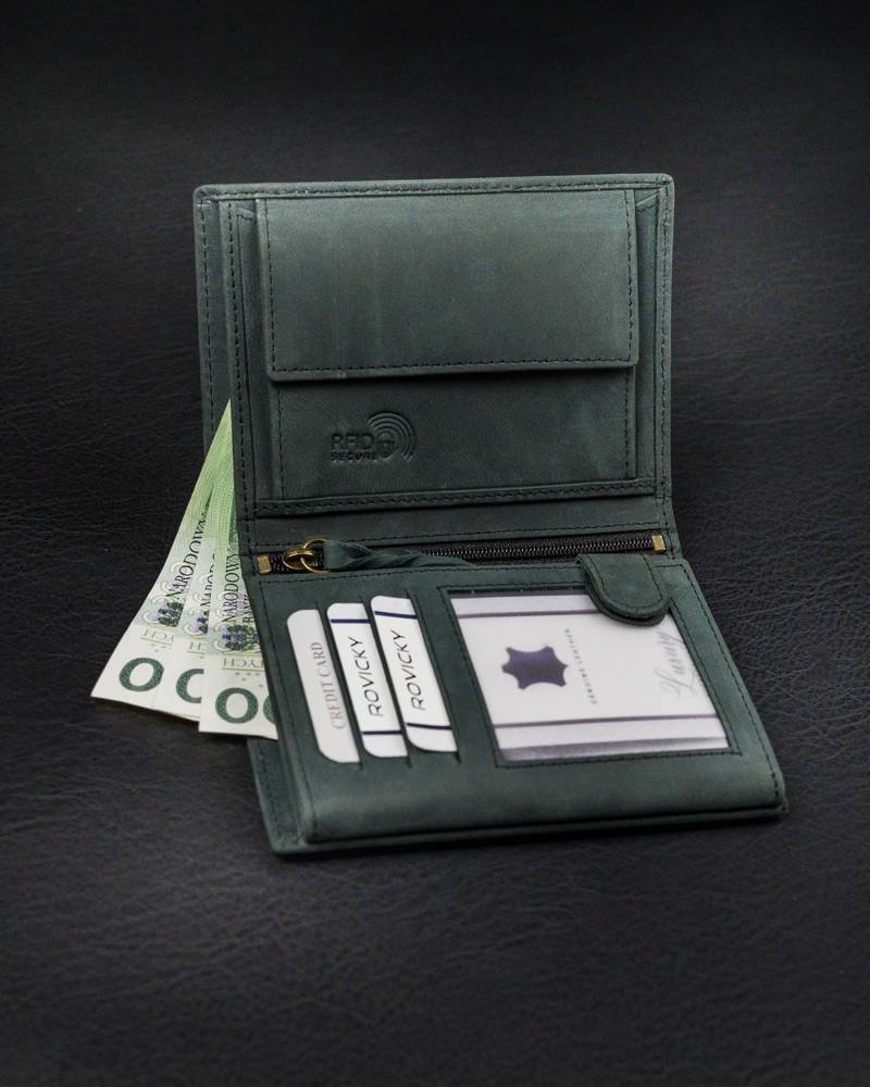 Мужской кожаный кошелек Loren N4-STL-BLACK Мужской кожаный кошелек Loren N4-STL-BLACK
