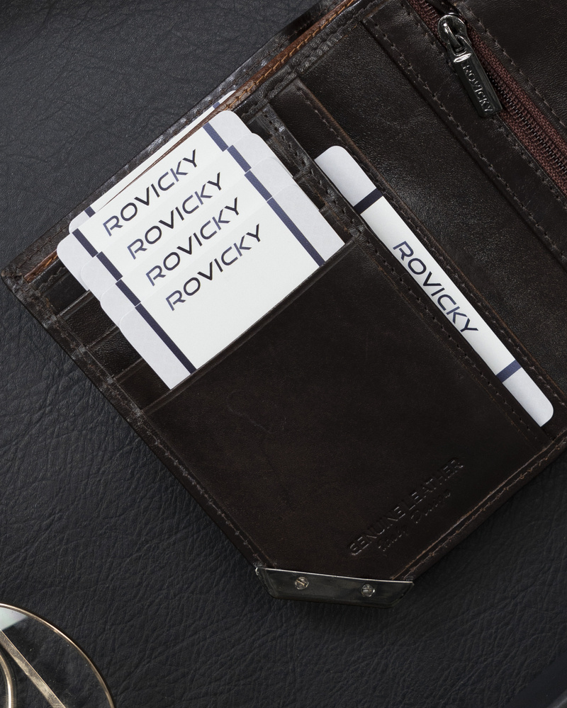 Портмоне мужское Rovicky N484-RVTM-GN-BROWN Портмоне мужское Rovicky N484-RVTM-GN-BROWN