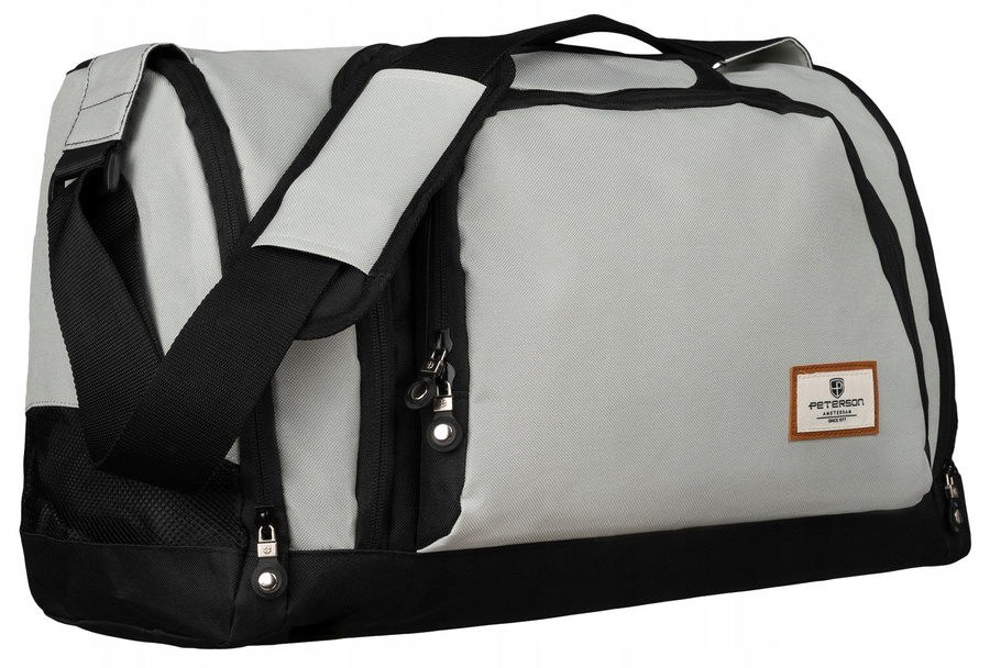 Дорожная сумка с отделом для обуви PETERSON NB22034-BL-GREY