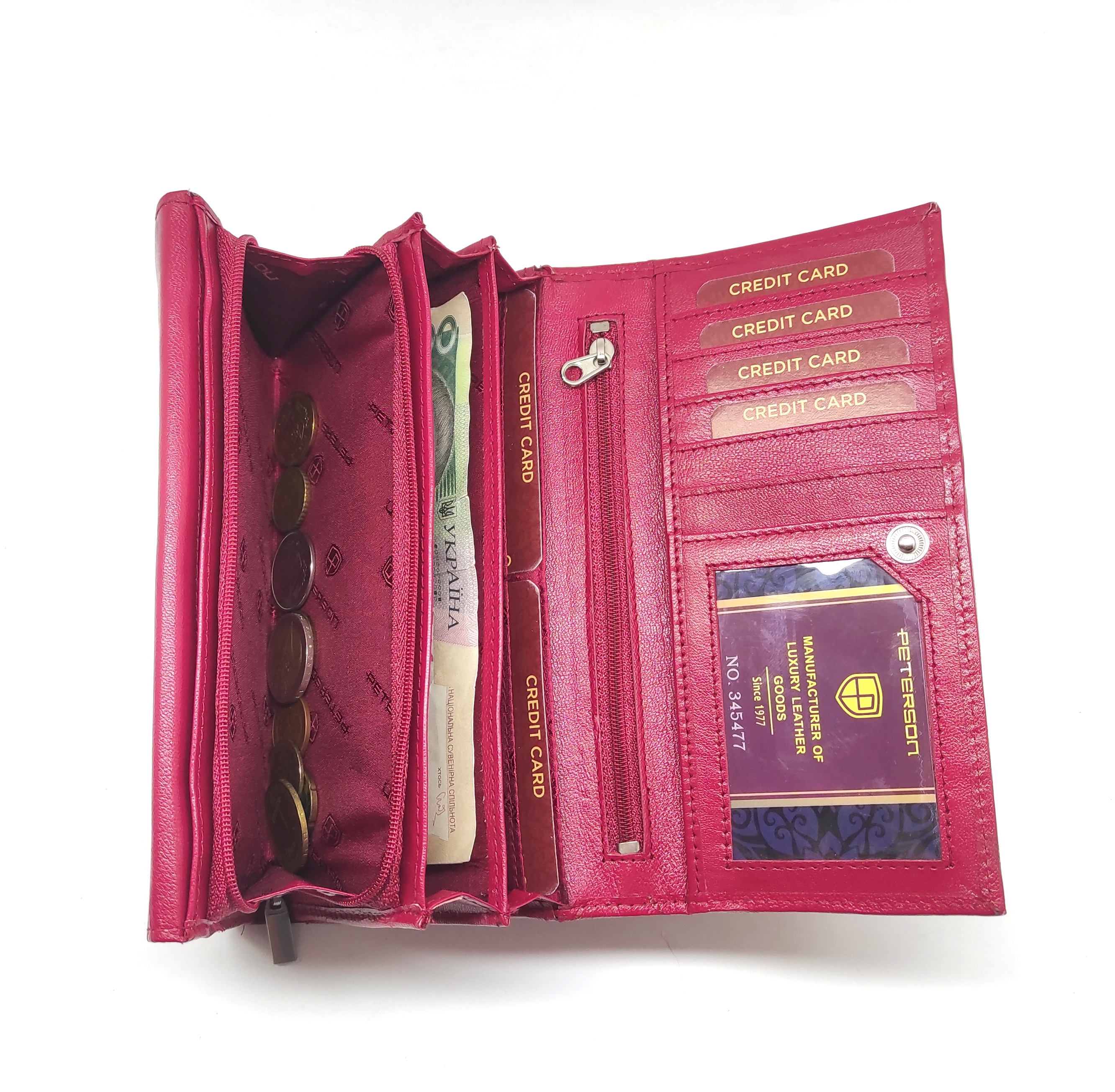 Гаманець жіночий PETERSON PTN-RD-32-GCL-Magenta Гаманець жіночий PETERSON PTN-RD-32-GCL-Magenta