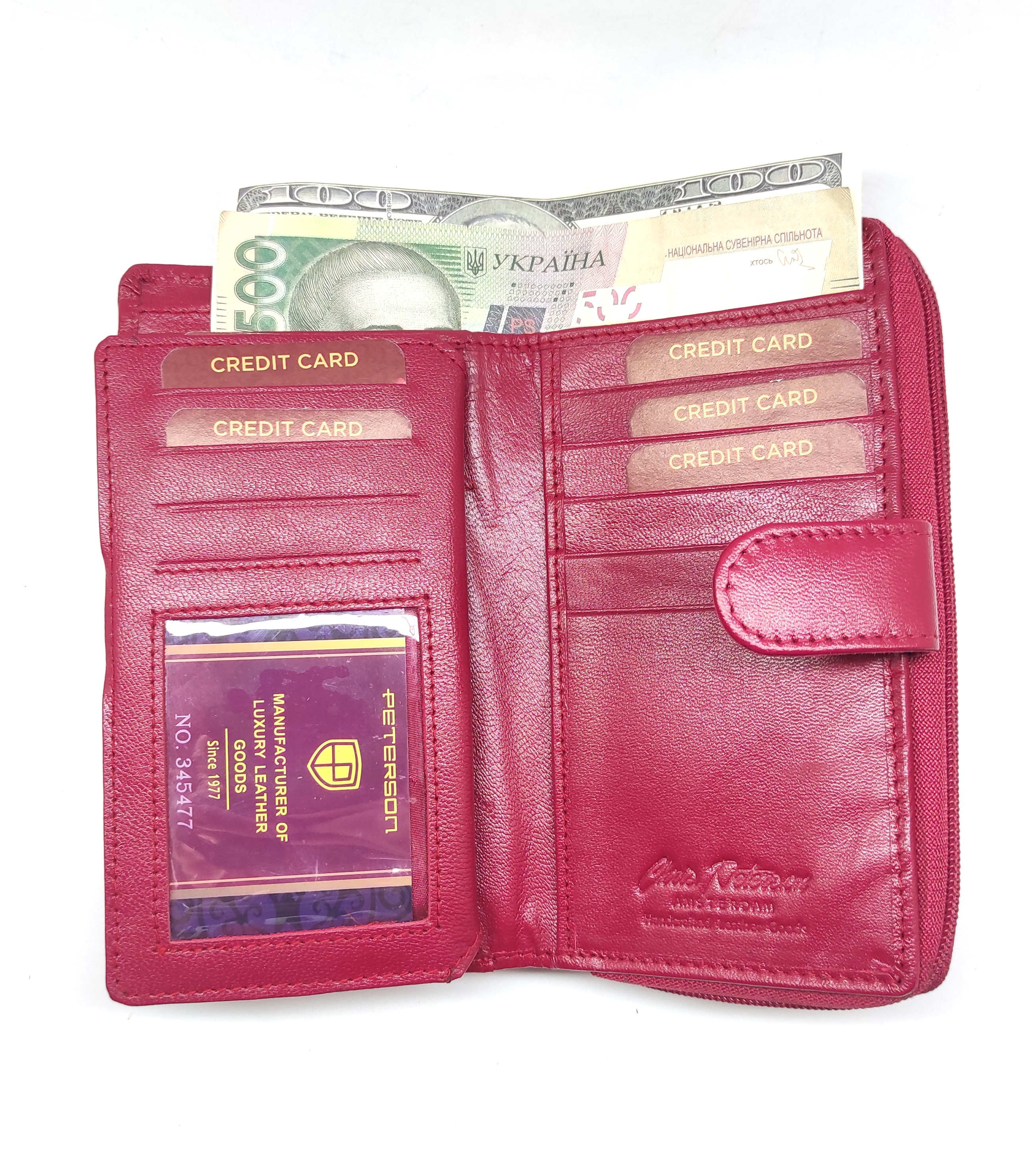 Гаманець жіночий PETERSON PTN-RD-42-GCL-Magenta Гаманець жіночий PETERSON PTN-RD-42-GCL-Magenta