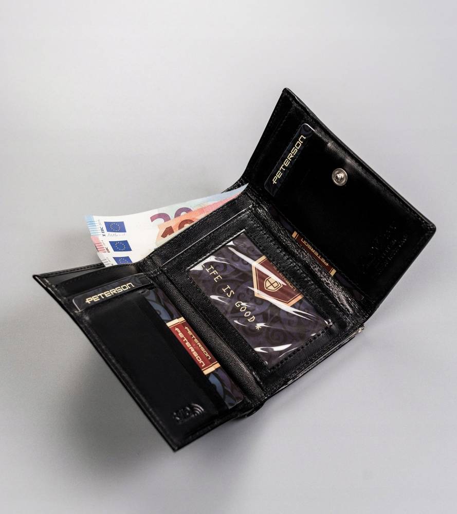 Гаманець жіночий PETERSON PTN-RD-27-GCL-Black Гаманець жіночий PETERSON PTN-RD-27-GCL-Black