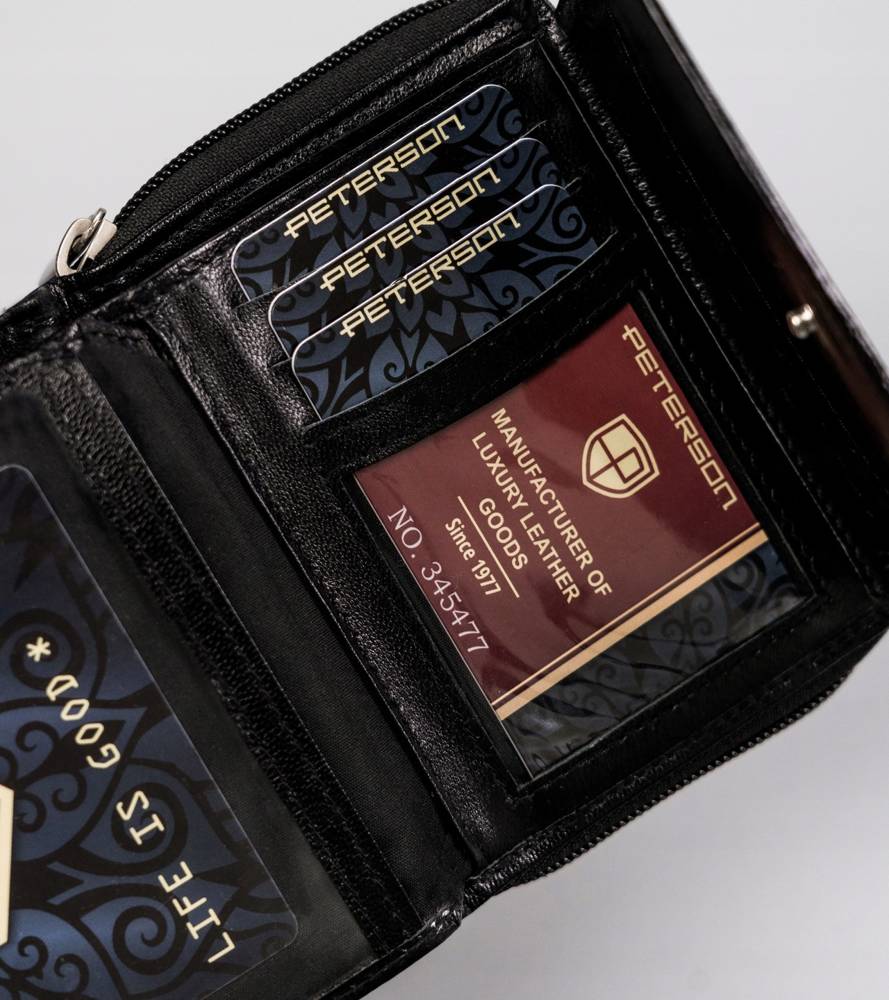 Гаманець жіночий PETERSON PTN-RD-29-GCL-Black Гаманець жіночий PETERSON PTN-RD-29-GCL-Black