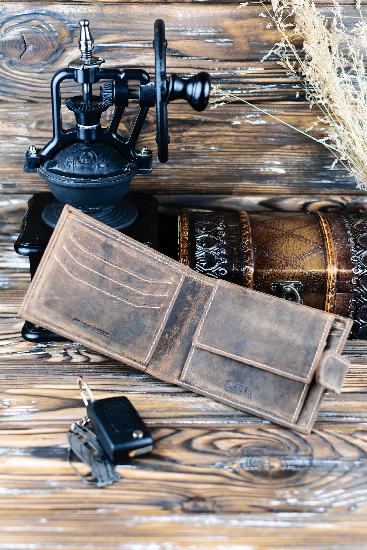Гаманець чоловічий DNK Leather DNK-1189L-BAW-TAN Гаманець чоловічий DNK Leather DNK-1189L-BAW-TAN
