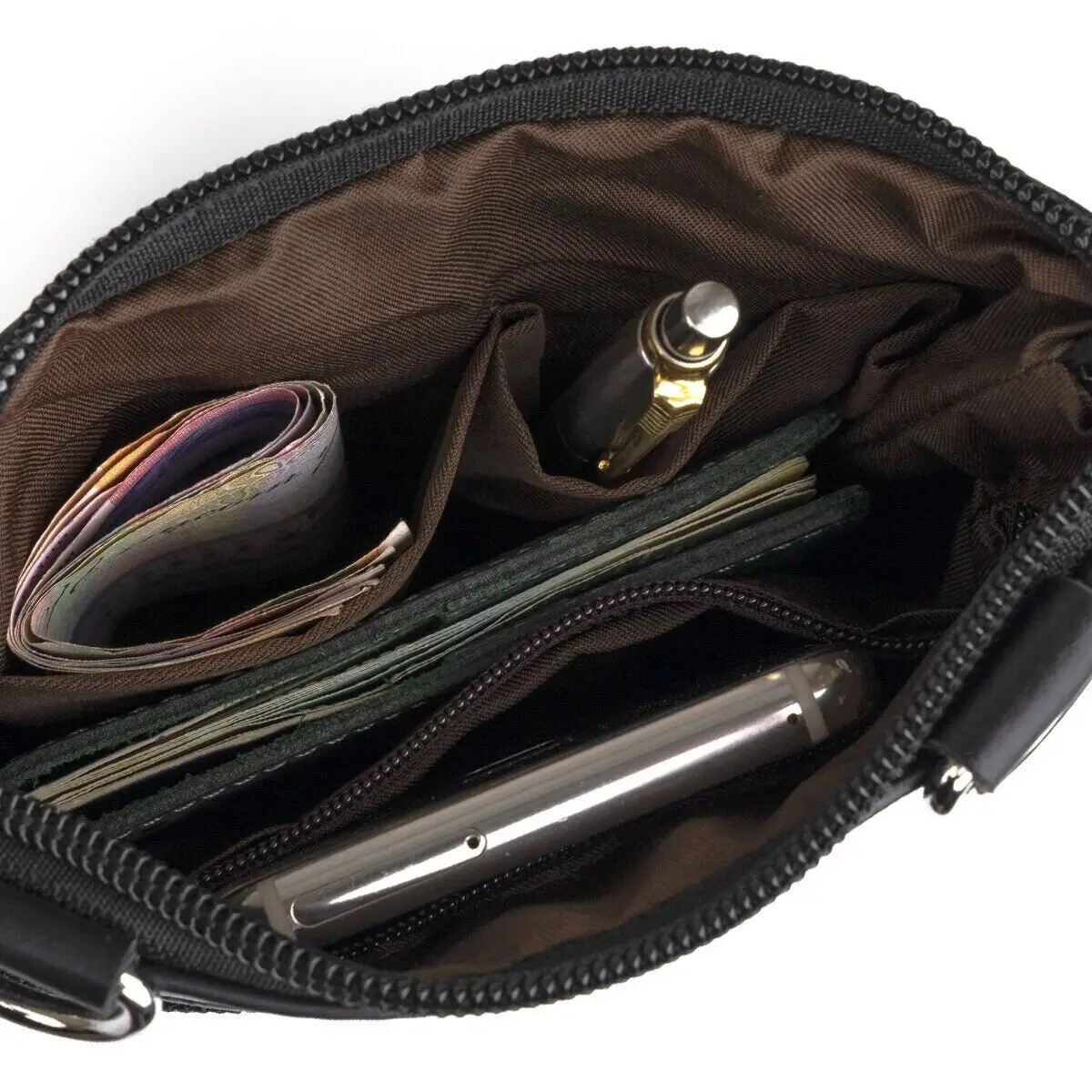Cумка кожаная компактная DNK Leather dnk-14607 черная Cумка кожаная компактная DNK Leather dnk-14607 черная