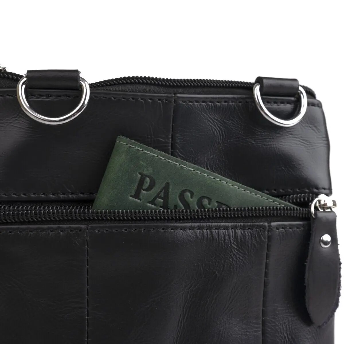 Cумка кожаная компактная DNK Leather dnk-14607 черная Cумка кожаная компактная DNK Leather dnk-14607 черная