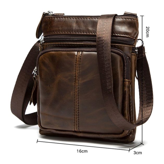 Сумка кожаная компактная DNK Leather dnk-14608 коричневая Сумка кожаная компактная DNK Leather dnk-14608 коричневая