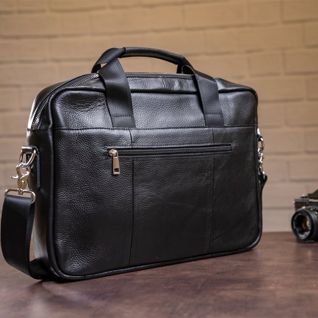 Сумка деловая кожаная DNK Leather dnk-14625 черная Сумка деловая кожаная DNK Leather dnk-14625 черная