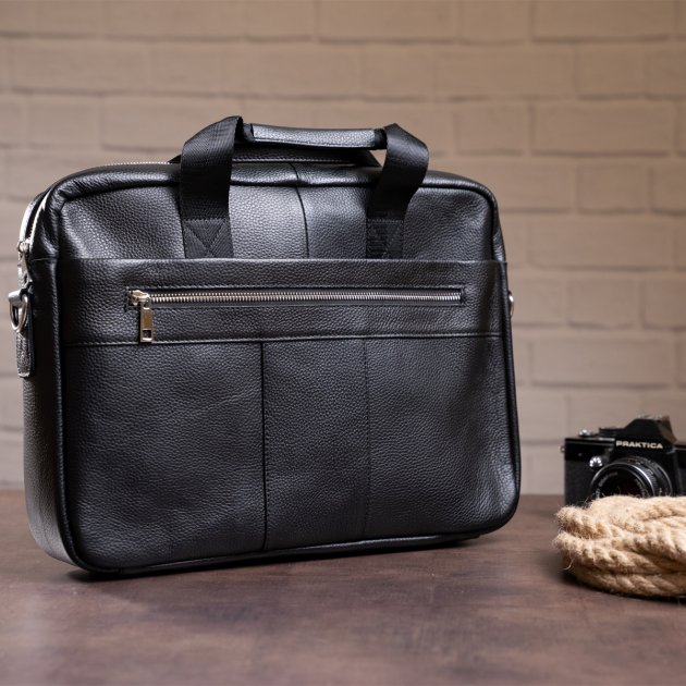 Сумка деловая кожаная DNK Leather dnk-14794 черная Сумка деловая кожаная DNK Leather dnk-14794 черная
