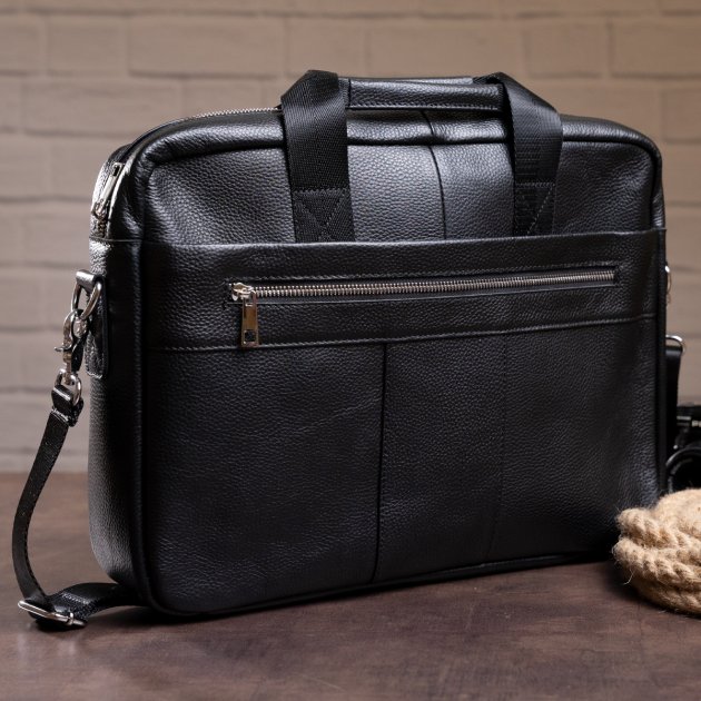 Сумка деловая кожаная DNK Leather dnk-14794 черная Сумка деловая кожаная DNK Leather dnk-14794 черная