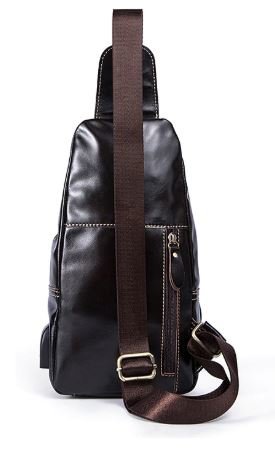 Сумка-слинг кожаная DNK Leather dnk-14838 коричневая Сумка-слинг кожаная DNK Leather dnk-14838 коричневая