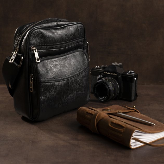 Сумка кожаная DNK Leather dnk-14909 черная Сумка кожаная DNK Leather dnk-14909 черная
