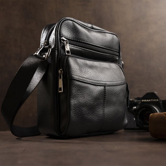 Сумка кожаная DNK Leather dnk-14909 черная Сумка кожаная DNK Leather dnk-14909 черная