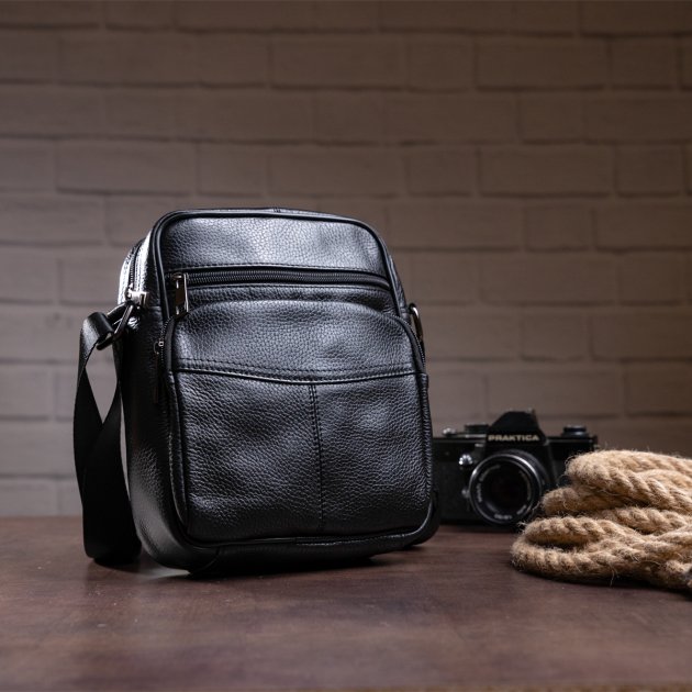 Сумка кожаная DNK Leather dnk-14909 черная Сумка кожаная DNK Leather dnk-14909 черная